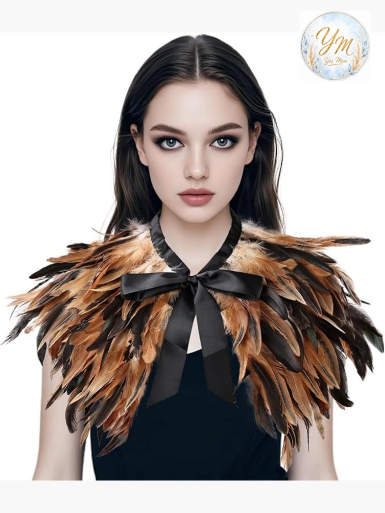 Feather Cape Shawl For Women Costume Accessory Halloween Party